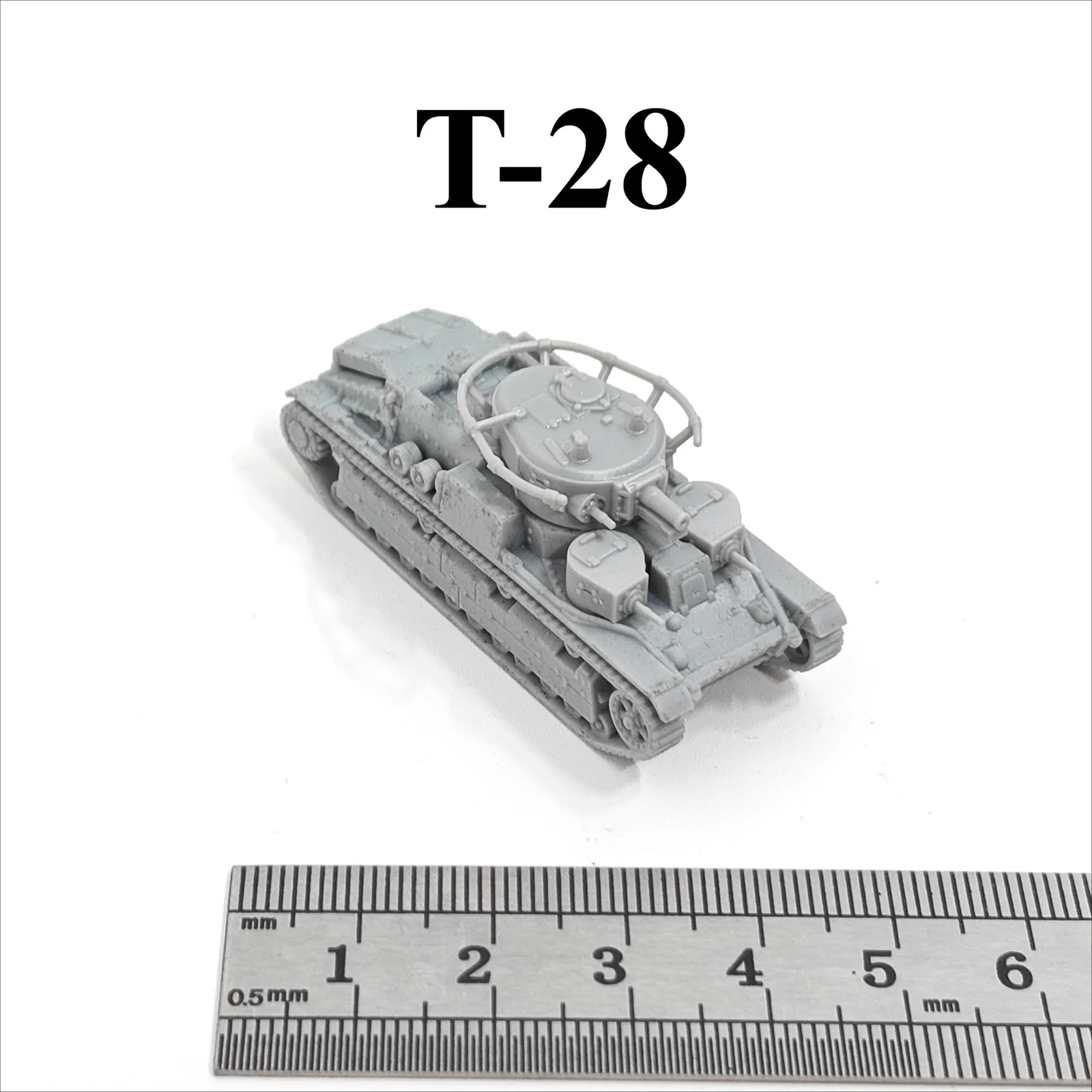 

Советский средний танк Т-28 времен Второй мировой войны, 3D-печать, масштаб 1/144, миниатюрная модель танка, из смолы, под покраску