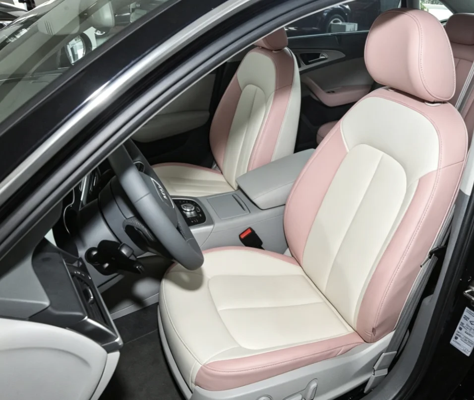 Für Audi A6 C7 2013~2017 Maßgefertigte Autositzbezüge Luxuriöses Nappaleder 100% Passgenau Innenausstattung 360 ° Vollständige Abdeckung – Detail 7