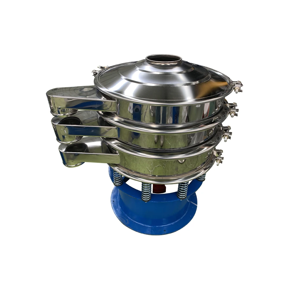 Vibrating Sieve for Grain Coffee Bean Food Powder Rotary Vibrating Screen Bean Sifting Rotary Screener Vibration Sieve Machine