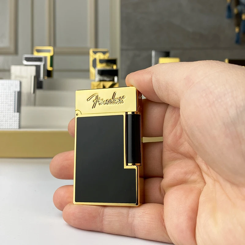 

New commemorative edition single and double flame luxury lighter Ping Sound natural paint cigarette smoking butane lighter