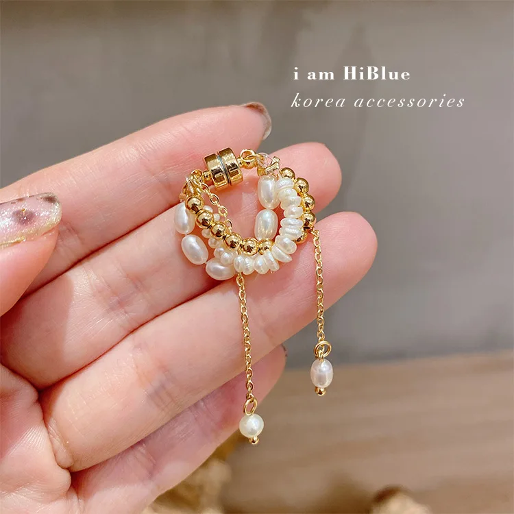 New Arrival Trendy Natural Freshwater Pearl 14K Gold Filled Female Magnet Buckle Earrings Jewelry For Women Gifts