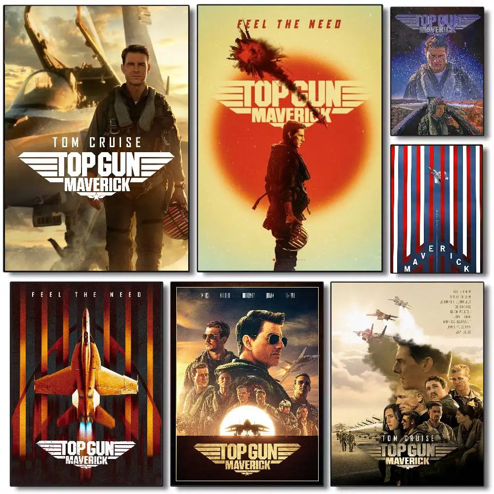 2022 Top Gun Maverick ملصق الفيلم الحديث HD الفن لزجة جدار مقاوم للماء غرفة المعيشة المنزلي غرفة نوم بار الديكور الجمالي