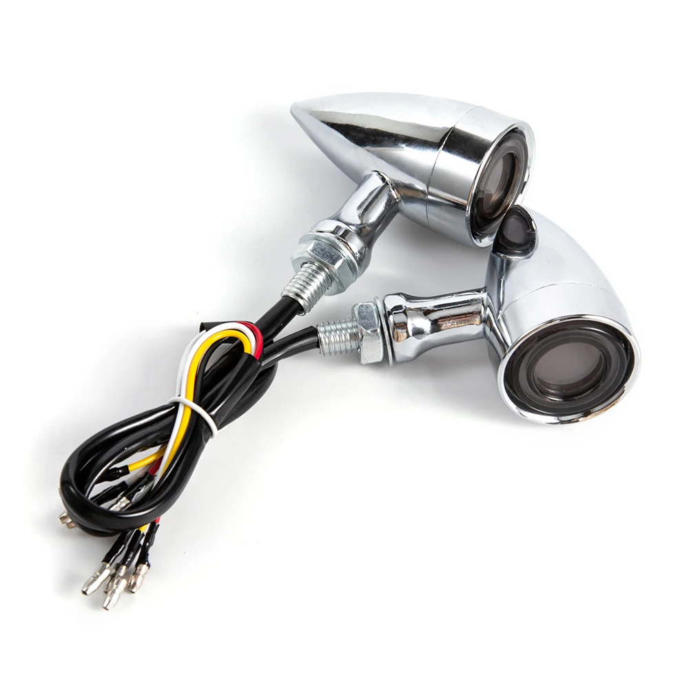 

Universal Motorcycle Cafe Racer Turn Signal Lights Amber Brake Indicator Light For Harley Dyna Chopper Cruiser Bobber For Honda