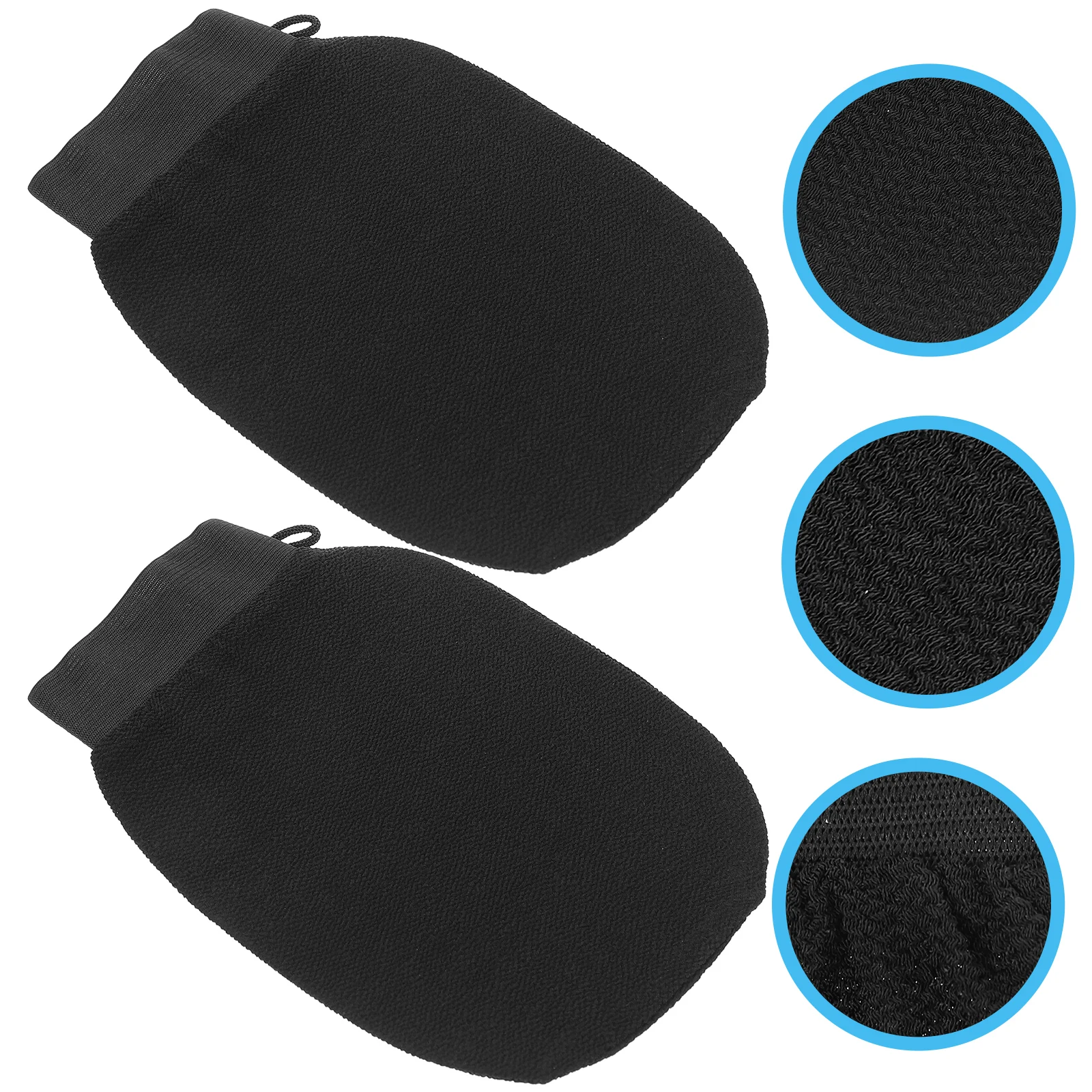 

2Pcs Bath Mitts Exfoliating Gloves Rough Cleaning Shower Mittens Blue Rayon Skin Scrubbing Body Tools Home Supplies