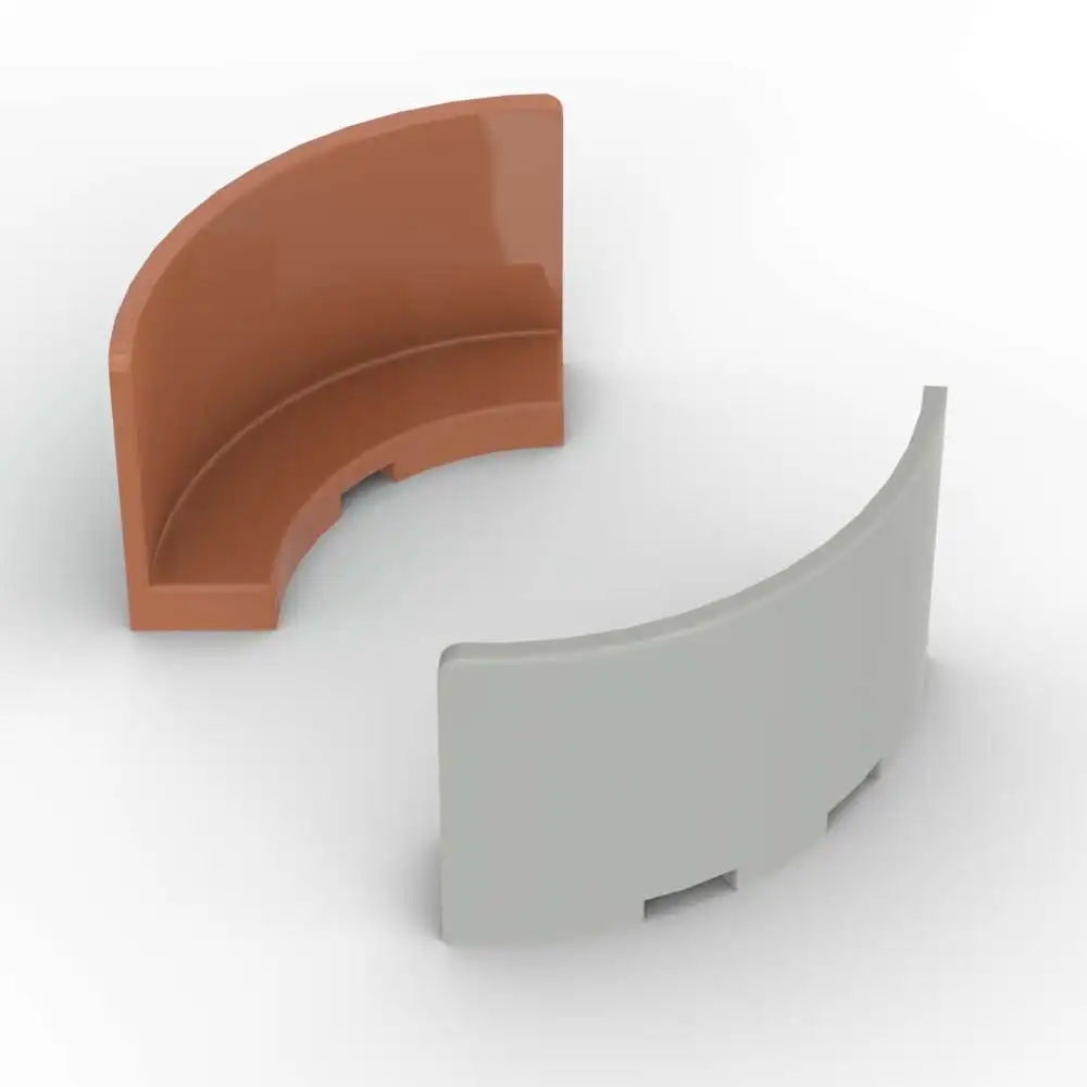 Lot de 10 panneaux MOC 3535 3x3x2, briques d'angle pour construction de maisons et châteaux, briques interchangeables, jouets captivants, cadeaux d'anniversaire pour adultes