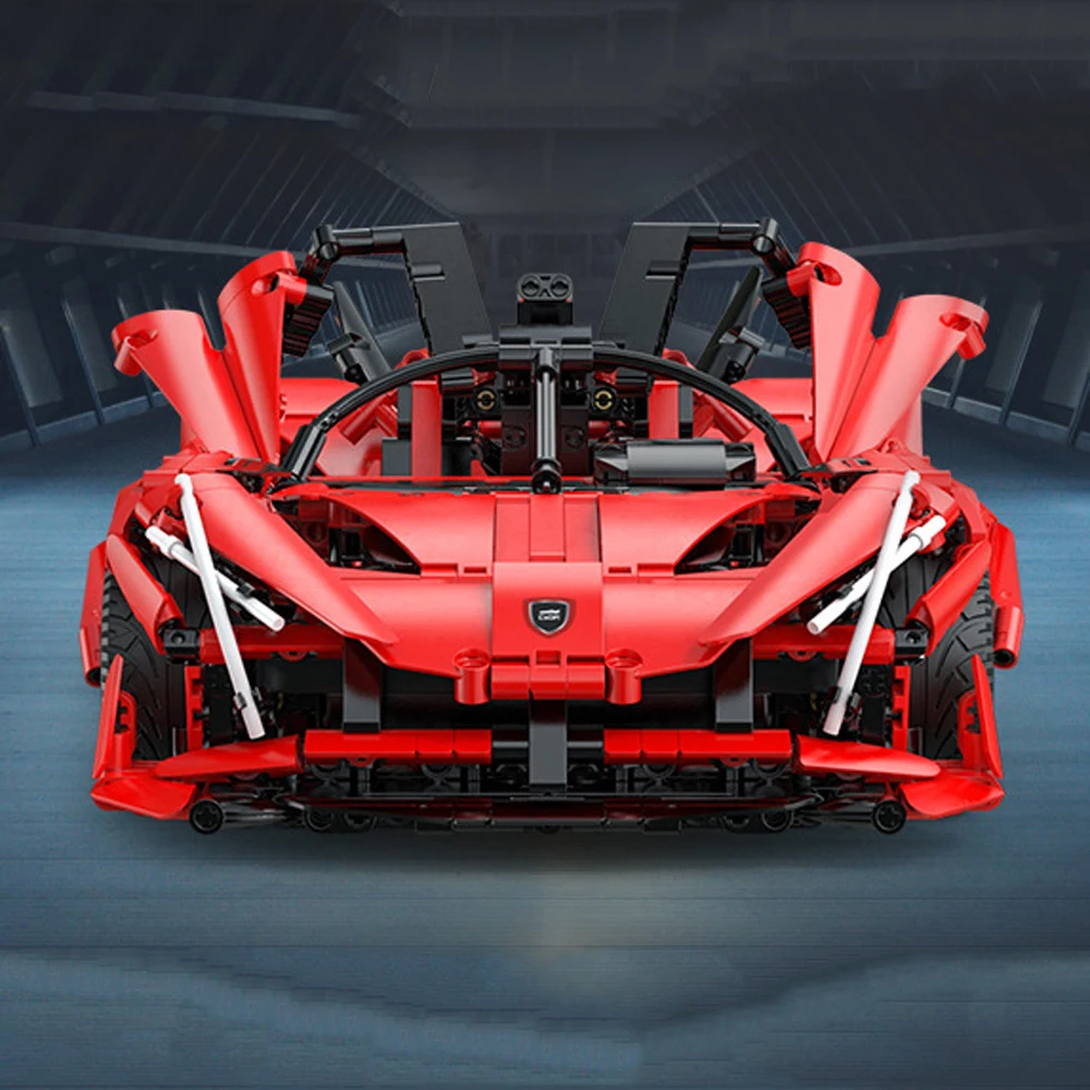 

Technical 1:10 Scale Supercar Building Block Radio 2.4Ghz Remote Control Super Sport Car Apollo Project EVO Model Bricks RC Toys