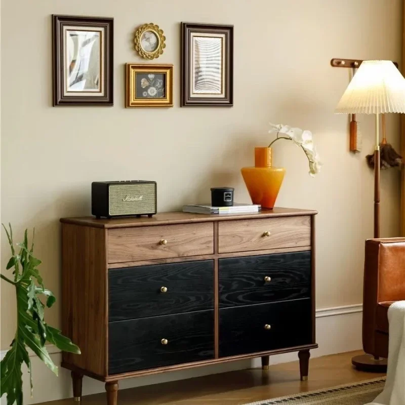 American Walnut Six Bucket Bedroom Entrance Locker