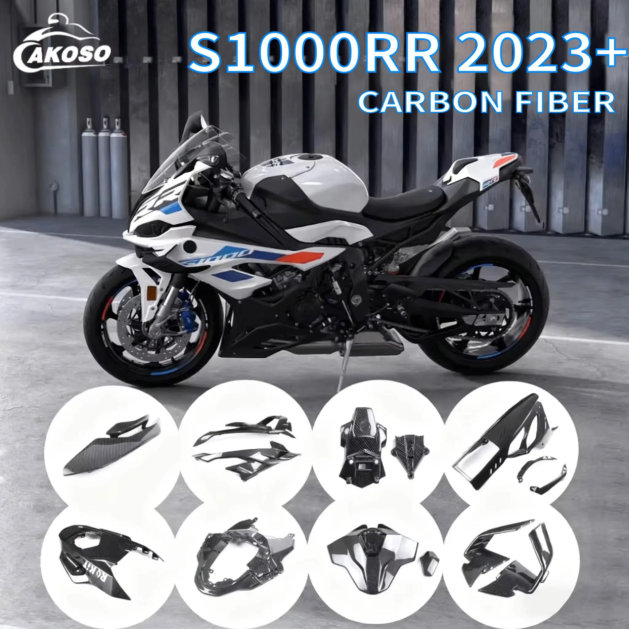 

100% Carbon Fiber Fairing Kit for BMW S1000RR 2023 2024 Gloss Twill Body Frame Covers Motorcycle Modified Parts