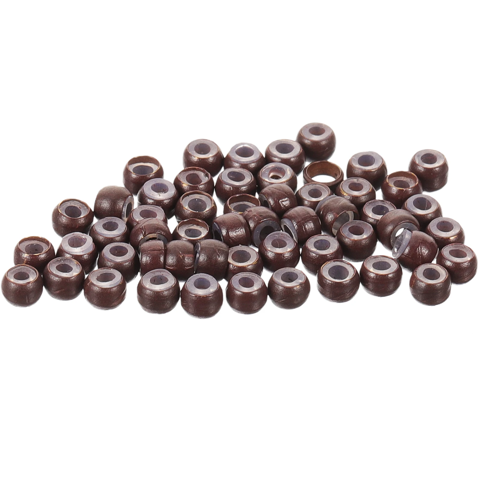 

Hair Extension Beads 2.5*1.5mm Brown Silicone Braiding Tools Braid Clips Ring Kit Dreadlock Hair Accessories Women DIY Party