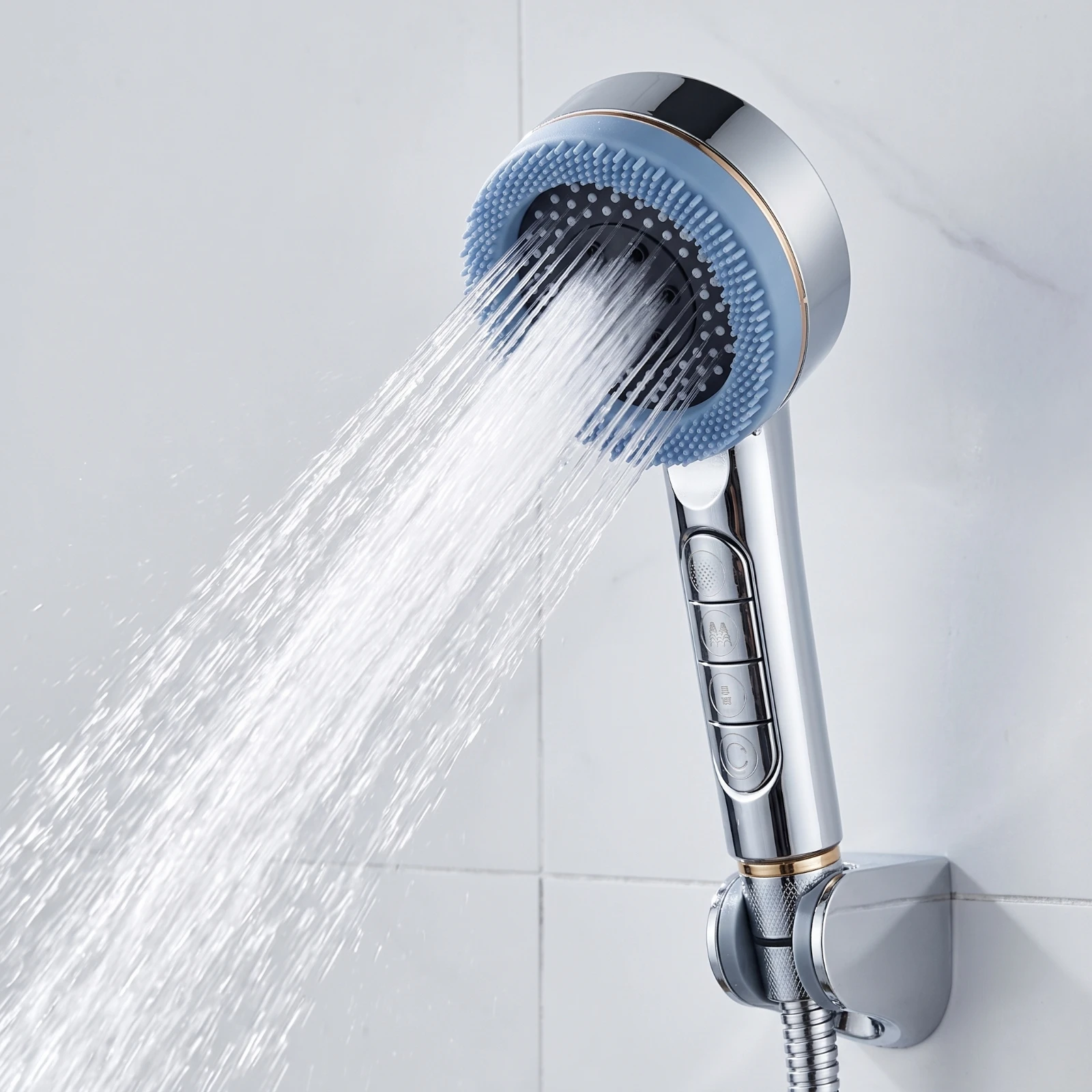 Handheld Shower Head with Hose Self-Cleaning Handheld Shower Set Adjustable High Pressure for Families, Bathroom, Rv