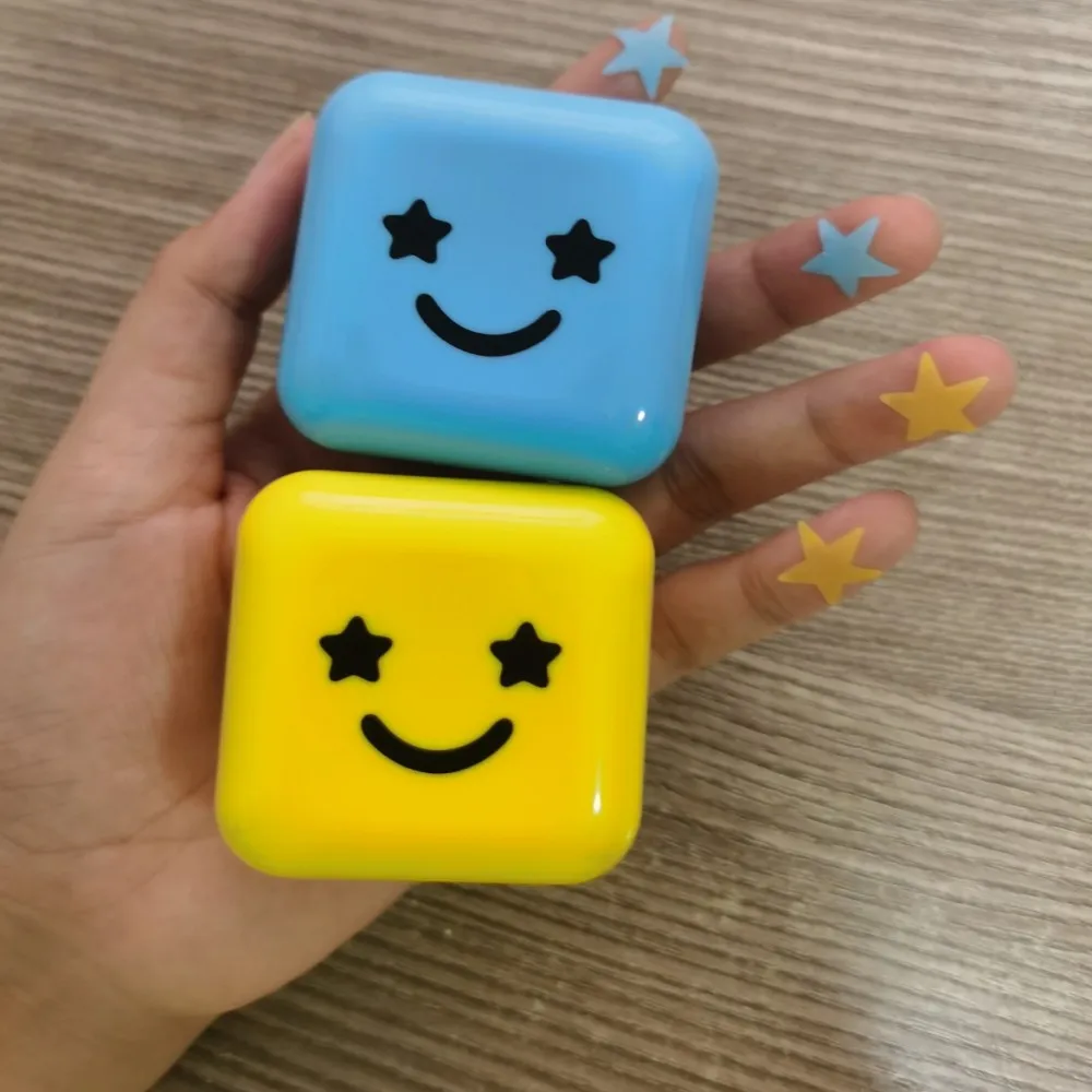 ملصقات تزيين على شكل نجمة ملونة لطيفة - ملصقات غطاء حب الشباب المائية، خافي عيوب لطيف مع صندوق تخزين مرآة المكياج #4