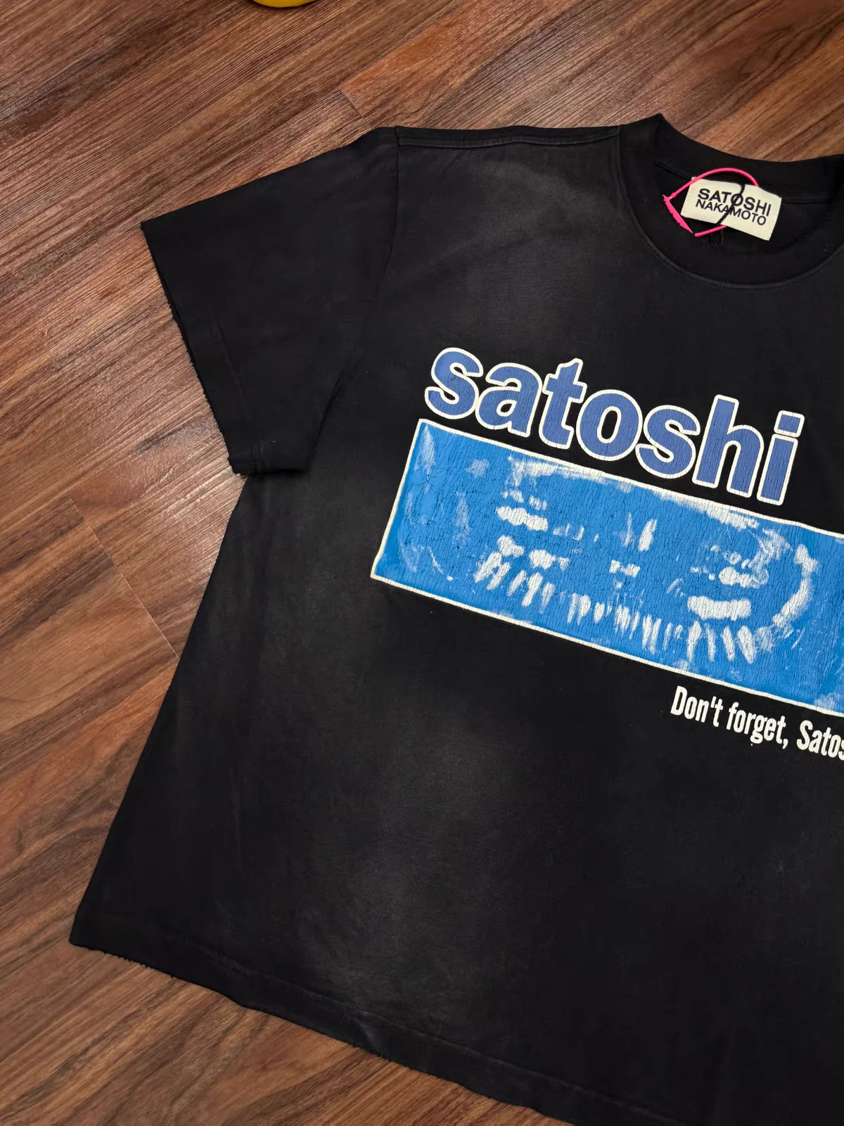 Black Satoshi Nakamoto DON'T FORGET TO SMILE T Shirt Men Women Tee Tops T-Shirt