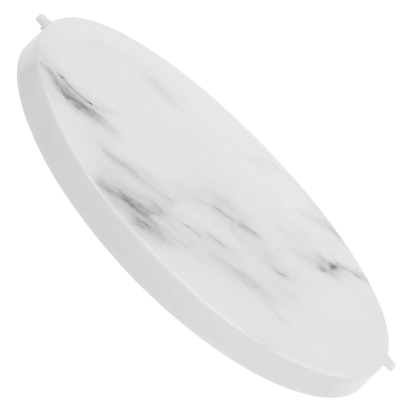 

Marble Pattern Trash Can Lid Replacement White Plastic Garbage Cover Swing Top Waste Bin Protector for Kitchen Home Use