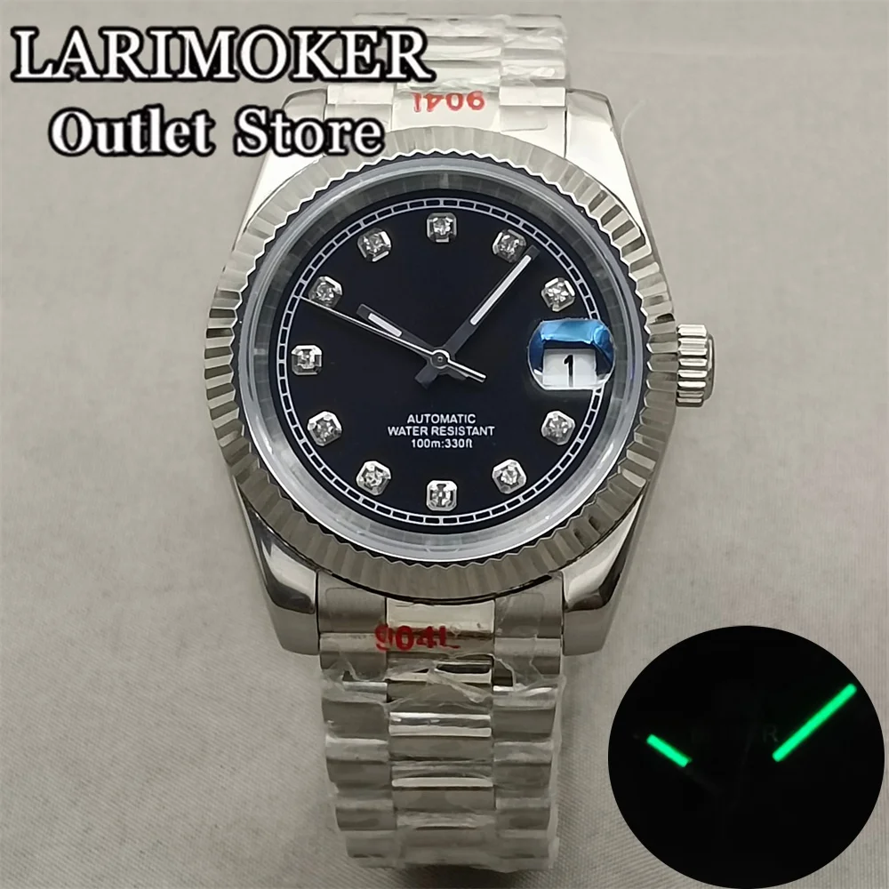 Larimoker 36Mm 39Mm Mannen Horloge Luxe Saffier Nh35mechanische Lichtgevende Waterdichte Reloj Hombre