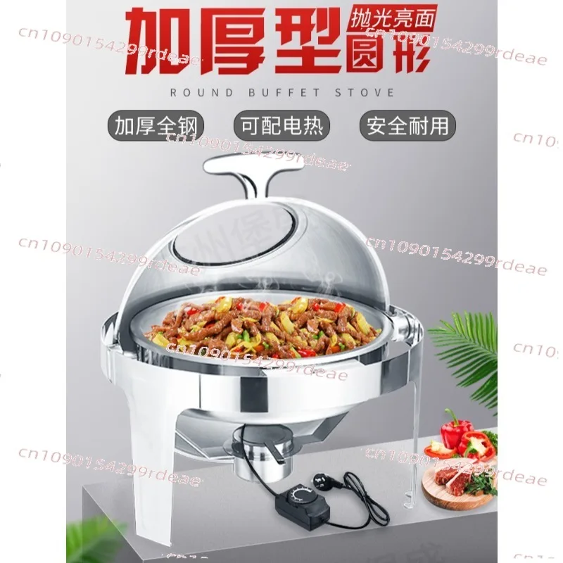 Thickened circular buffet stove visual electric heating stainless steel