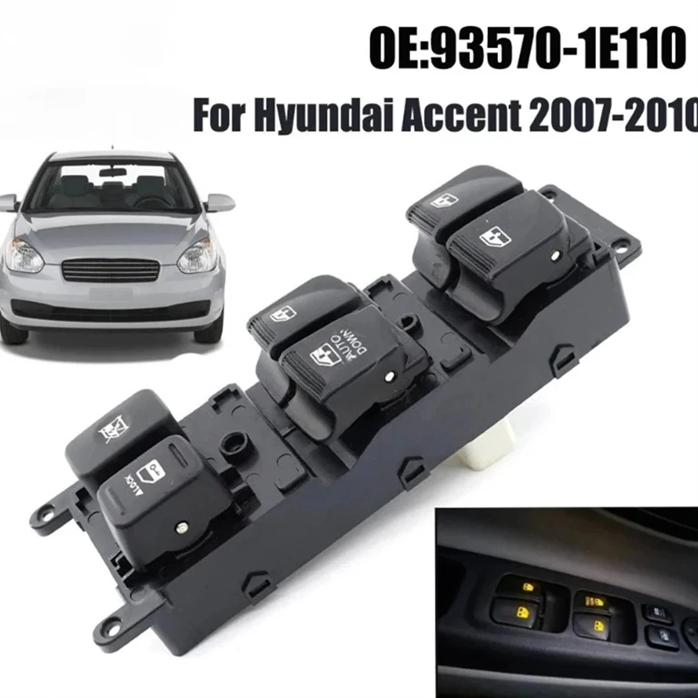 

Электрический главный переключатель управления стеклоподъемниками для Hyundai Accent 935701E110, автомобильные запчасти, аксессуары для салона, пластик