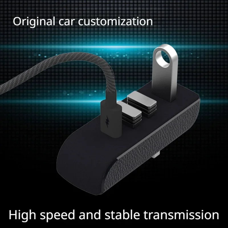 Docking Station For Tesla Model 3 Y Glove Box USB Hub Expansion Dock Fast Charging Spiliter Upgrade Data Transfer Adapter