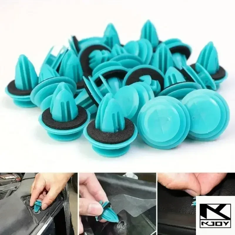 kkjoy 10/300PCS Auto Fastener Clips Rivet with Seal Ring Interior Parts suit for various cars
