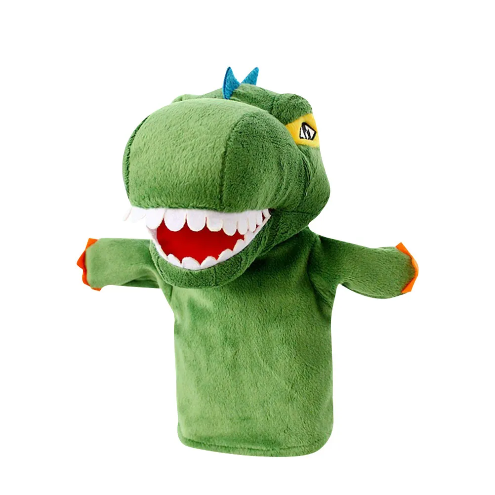 

Cartoon Dinosaur Hand Puppet Soft PP Cotton Fabric Interactive Kids Plaything Parent-Child Storytelling Animal Hand Puppet