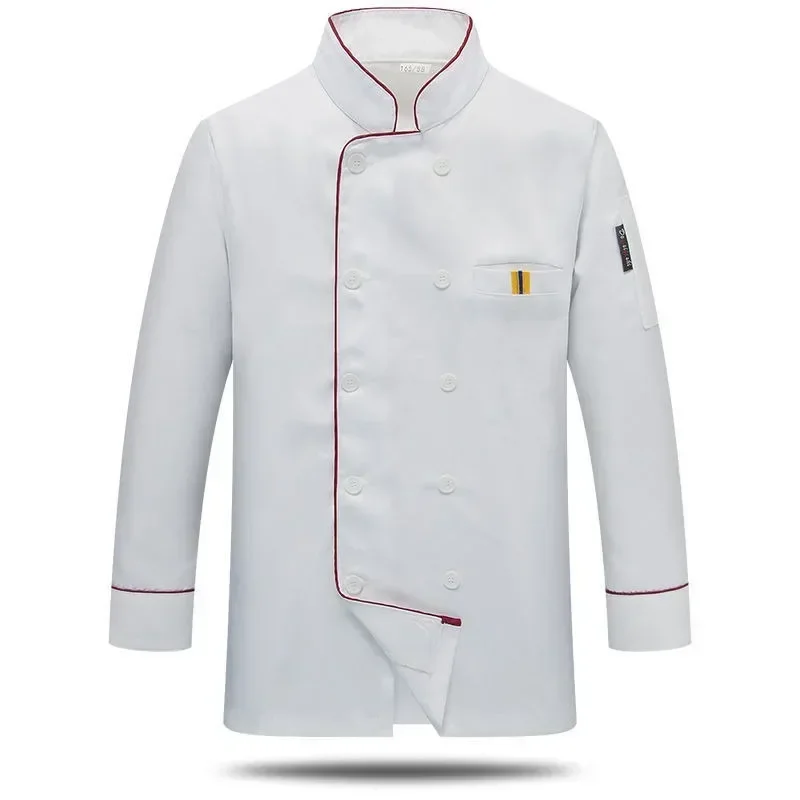 2025 outono e inverno roupas hotel restaurante chef uniforme de trabalho masculino e feminino manga comprida uniforme de trabalho volta conjunto de cozinha