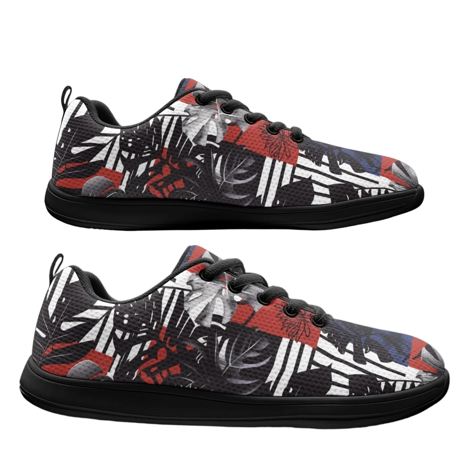 PENSTROLL Blue Tropical Leaf Quick Dry Fashion Sneakers for Men Mesh & EVA Men Extra Wide Shoes Work Shoes