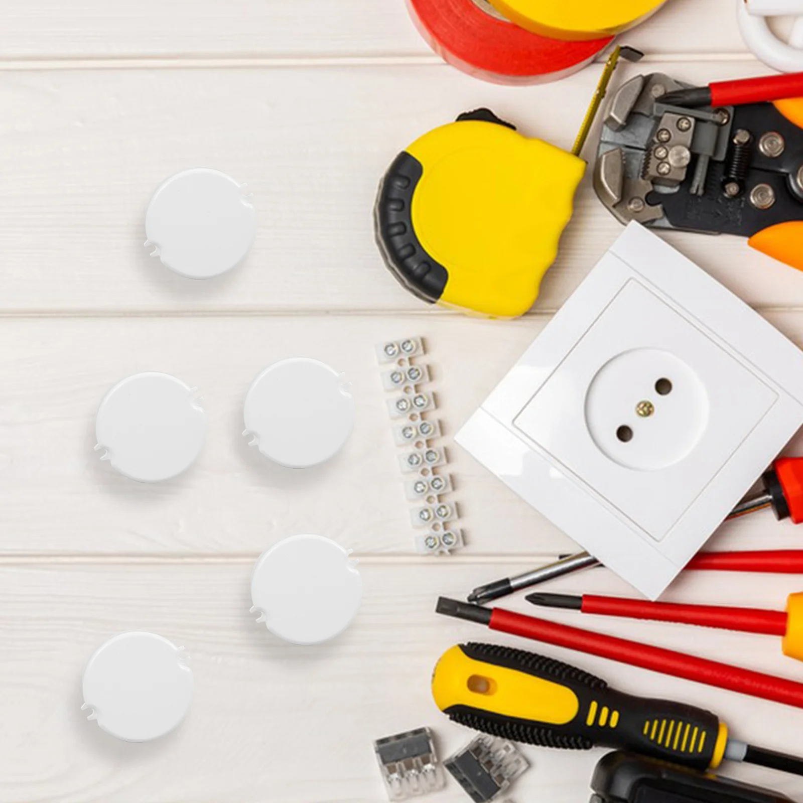 

10Pcs Small Round Plastic Case Mini Circular Control Box Plastic Electrical Box for Indoor Electrical Projects