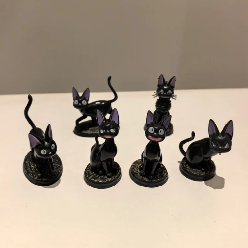 Figuras de Gato Jiji, Accesorios de Anime, Adorable Gato Mágico Negro, Decoración de Escritorio, Adorno para Pastel, Decoración de Mesa para el Hogar y la Oficina, para Fanáticos del Anime