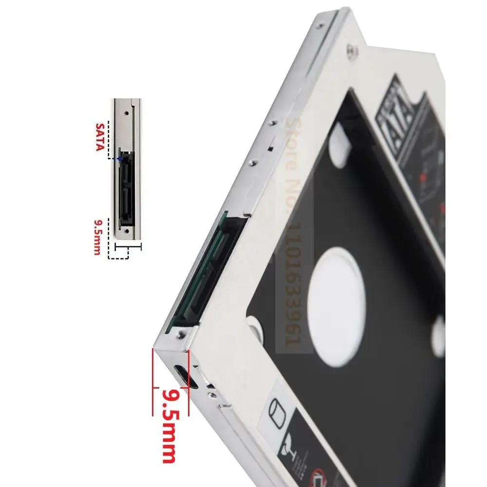 

9.5mm 2nd Hard Drive HDD SSD Optical Bay Caddy Frame Bracket for Dell Inspiron 15R 5537 5521 5721 5000 5555 5558 5559 5570 GU90N