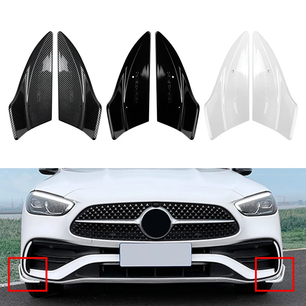 Car Front Bumper Side Splitter Air Vent Intake Lower Spoiler Canards Decoration For Mercedes Benz C Class W206 Sedan 2022-2023