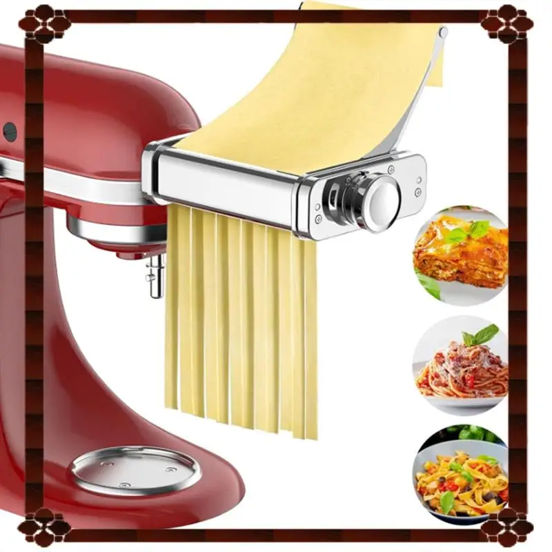 

24-Hour Delivery 3 In 1 Pasta Attachment All Metal Pasta Maker Kitchenaid Attachment Pasta Sheet Roller