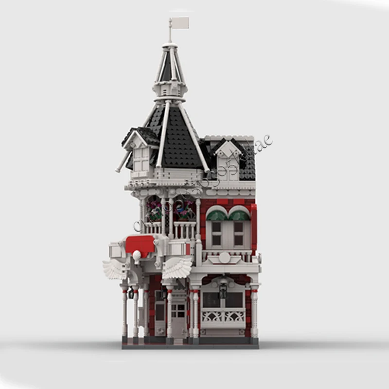 3799 PCS Construction Magic Kingdom Plaza Ice Cream Parlor MOC Customize Modular Building Block Brick DIY Birthday Toy Gift