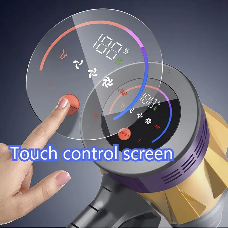 2025 MPQU V18 50kPa 550W مكنسة كهربائية لاسلكية تعمل باللمس شاشة التحكم بطارية قابلة للإزالة 3 وضع الطاقة مكنسة كهربائية قابلة للشحن