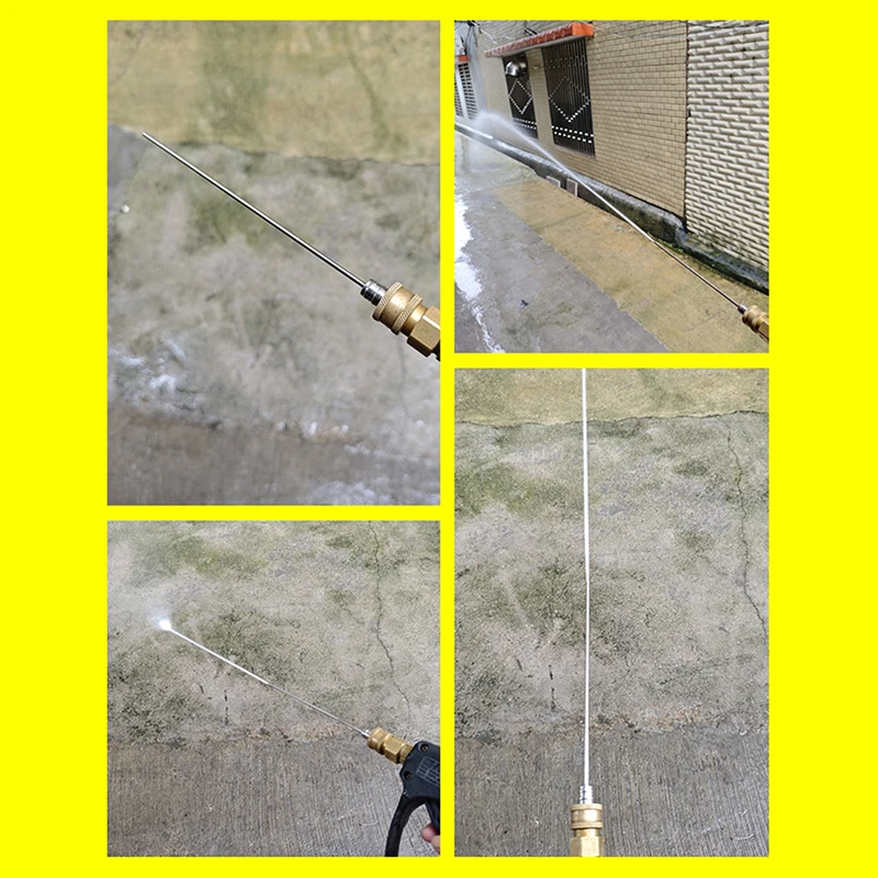 

One-piece Slim Design High Pressure Cleaning Needle Nozzle, 1/4" Quick Connect for Efficient AC and Car Wash Tank Cleaning