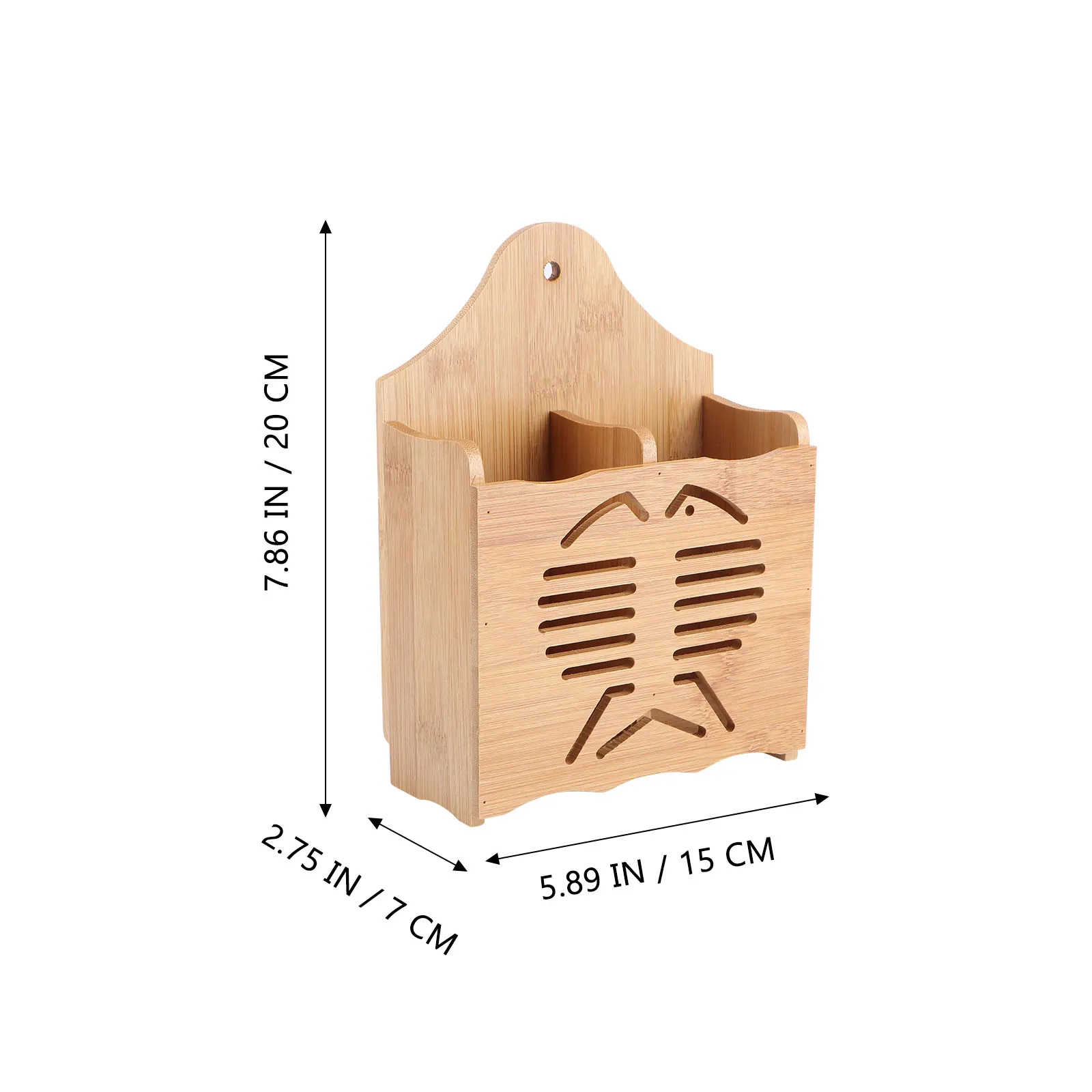 

1pc Bamboo Kitchen Utensil Holder Spoon Chopsticks Storage Lightweight Countertop Organizer Ventilation Drain Rack Flatware Cage