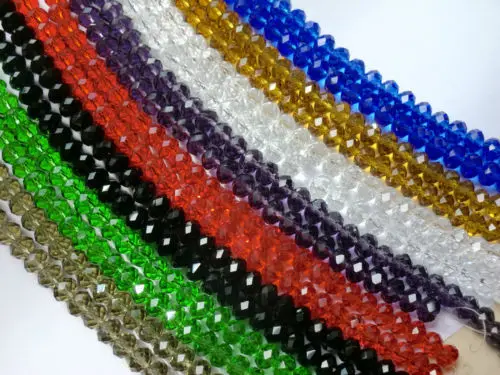 200 pcs 3x4mm  Crystal Glass Beads Faceted Rondelle