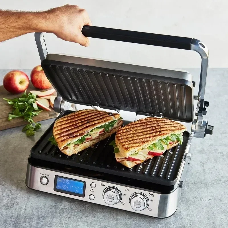 All-Day Grill, Griddle and Waffle Maker Silver Large Kitchen›Small Appliances›Indoor Grills & Griddles›Electric Grills