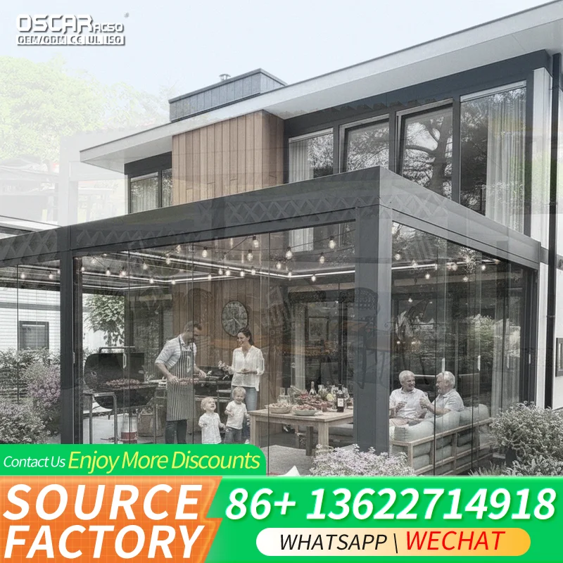 Low Moq Custom Outdoor Motorized Waterproof Pergola Bioclimatic Attached Aluminium Profile for Garden Patio Backyard pergola