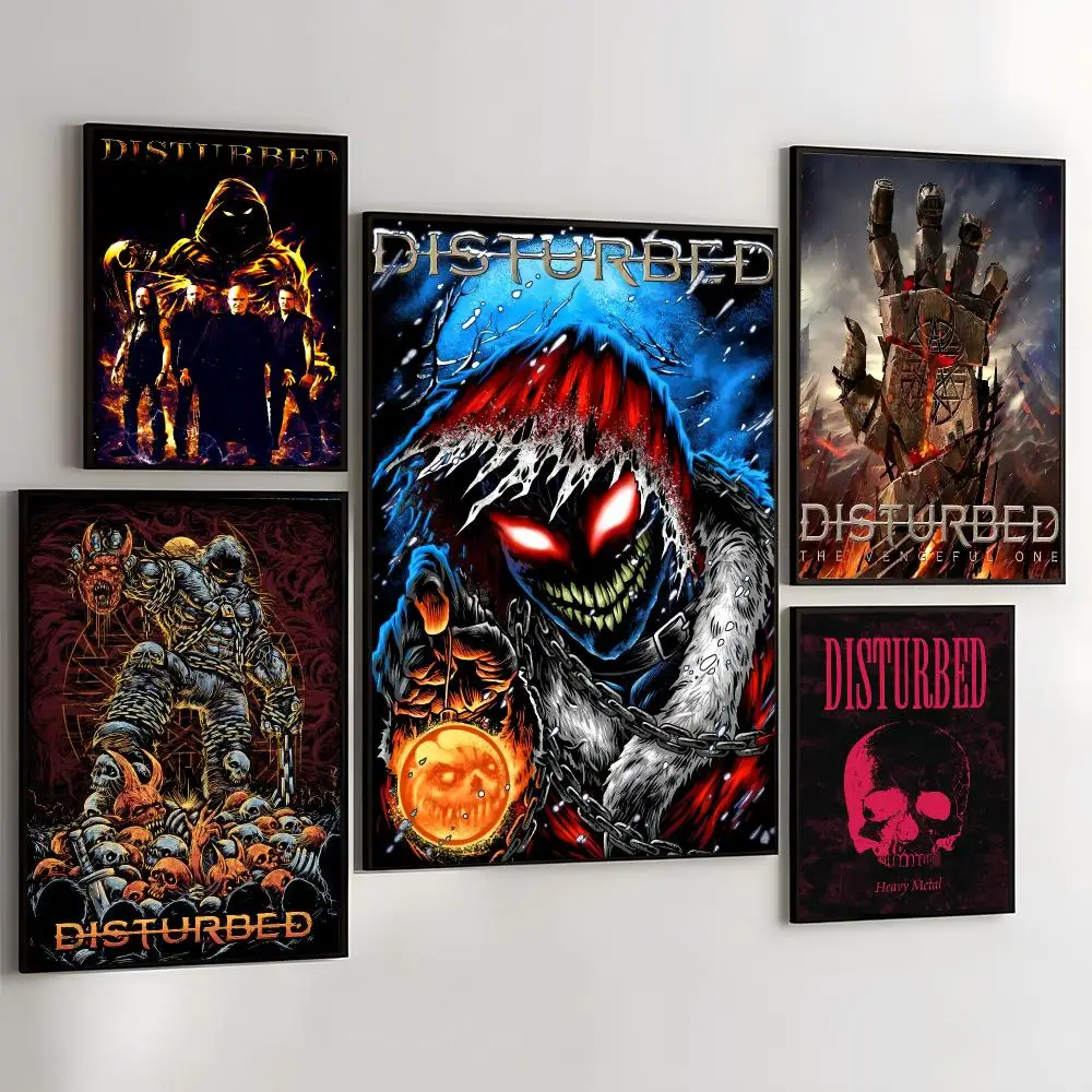 Band-D-DisturBed Painting Calligraphy Self Adhesive Wall Art Waterproof Print For Bedroom Living Room Hallway Home Decor