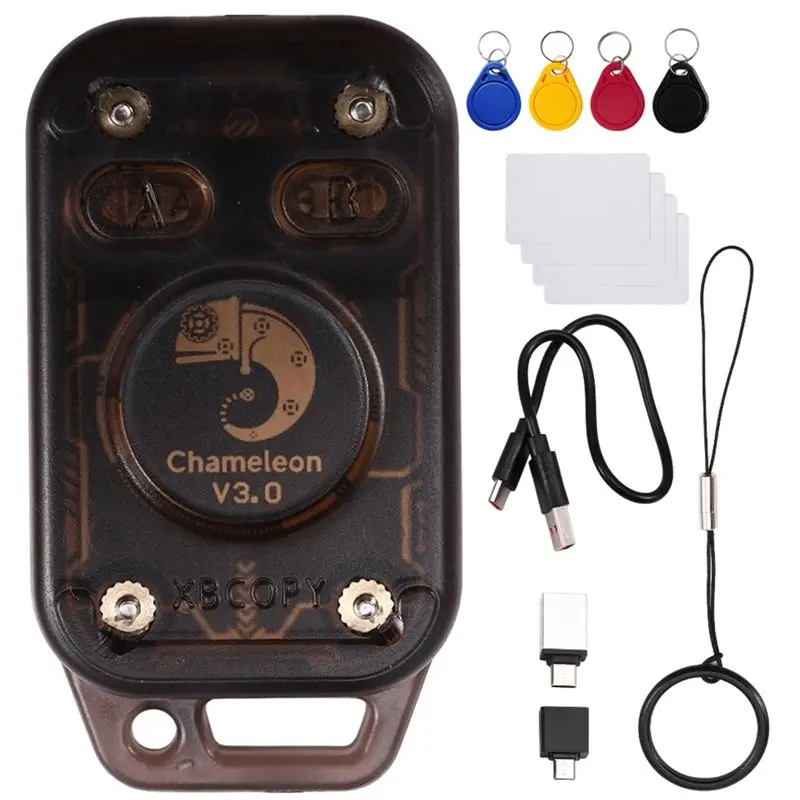 [NEW A09R!】 Chameleon V3.0 RFID Smart Chip Reader+4XUID Keychain/CUID Card