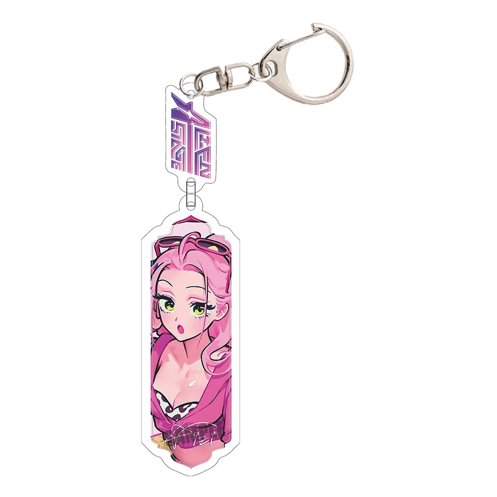 Anime Keychains Alien Stage Pendant Car Key Chain Acrylic Stand Mizi Sua till Ivan Hyuna Luka Fans Gifts Cosplay Accessoriesc'