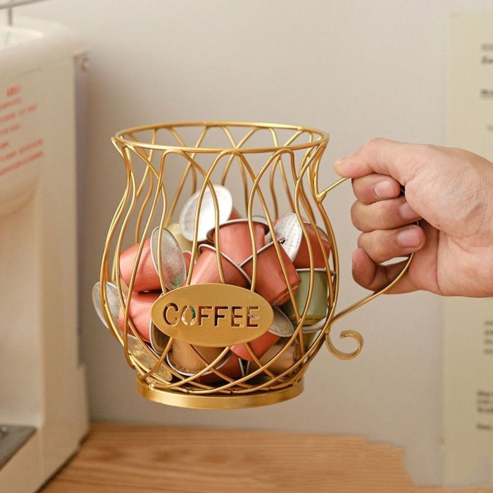  Large Capacity Coffee Pod Holder Irregular Shape Coffee Pod Coffee Capsule Holder Storage Cup Home Decoration 