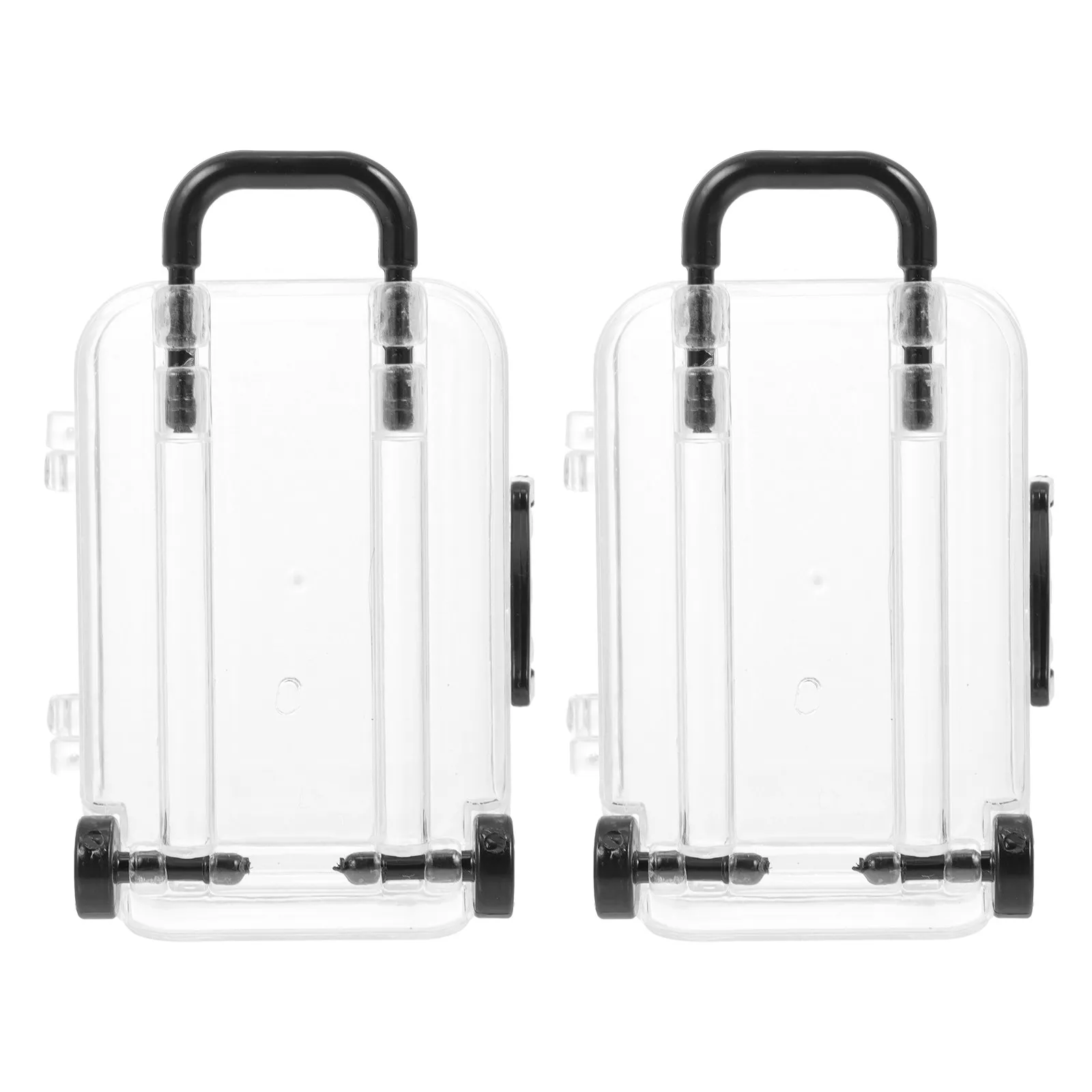 

Набор из 2 экологичных пластиковых коробок для хранения украшений: прозрачный дизайн, большая вместимость, органайзер для колец и ожерелий, для дома и подарков