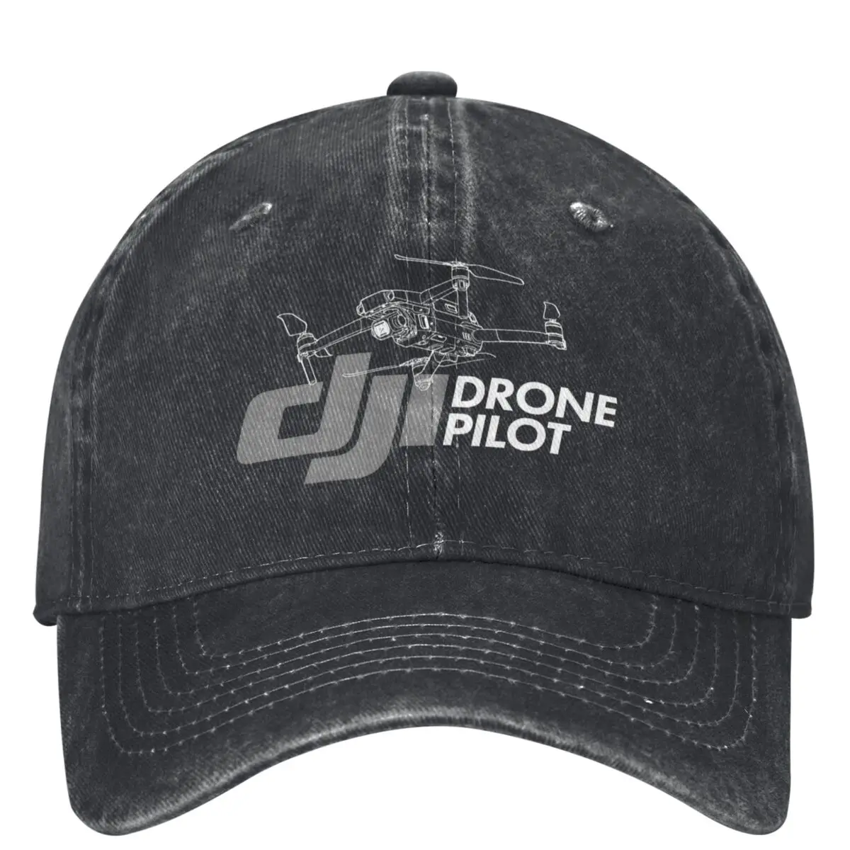 D-DJIIS Pilot Drone Operator Washed Baseball Cap Street Style Trucker Hat Spring Men Women Tennis Skate Design Baseball Caps