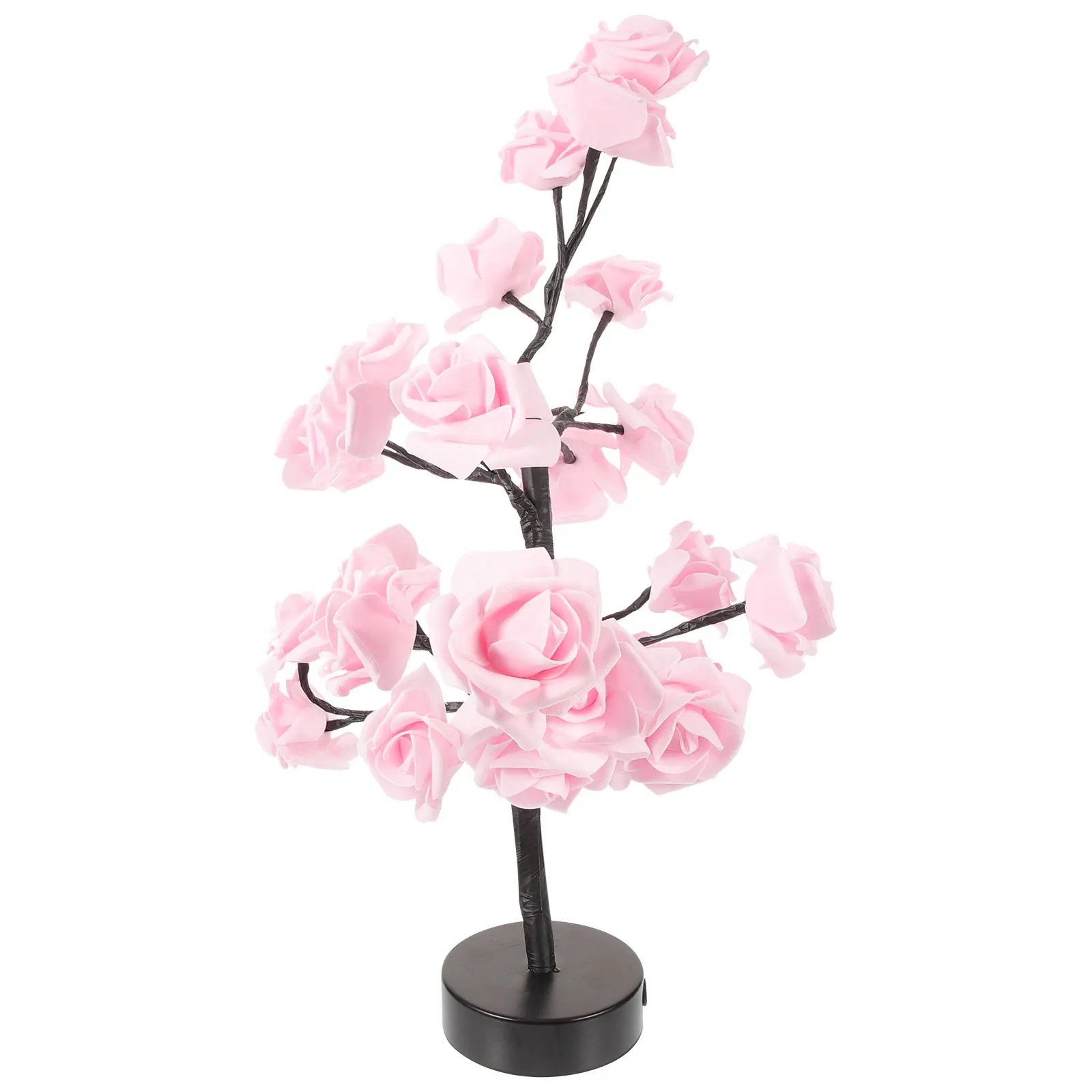 

1pcs Rose Tree Led Night Light Rose Lamp Flower Table Lamp For Bedroom, Wedding Birthday Gift, Warm Desk Light Decor
