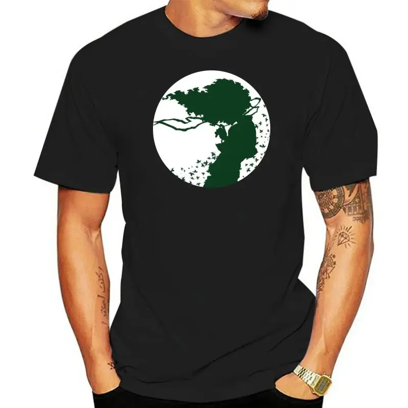 Dark Green Men's T-Shirt Afro Samurai Shadow T Shirt Cotton Round Neck Short Sleeve Design T-shirts Summer/Autumn Tee Tops