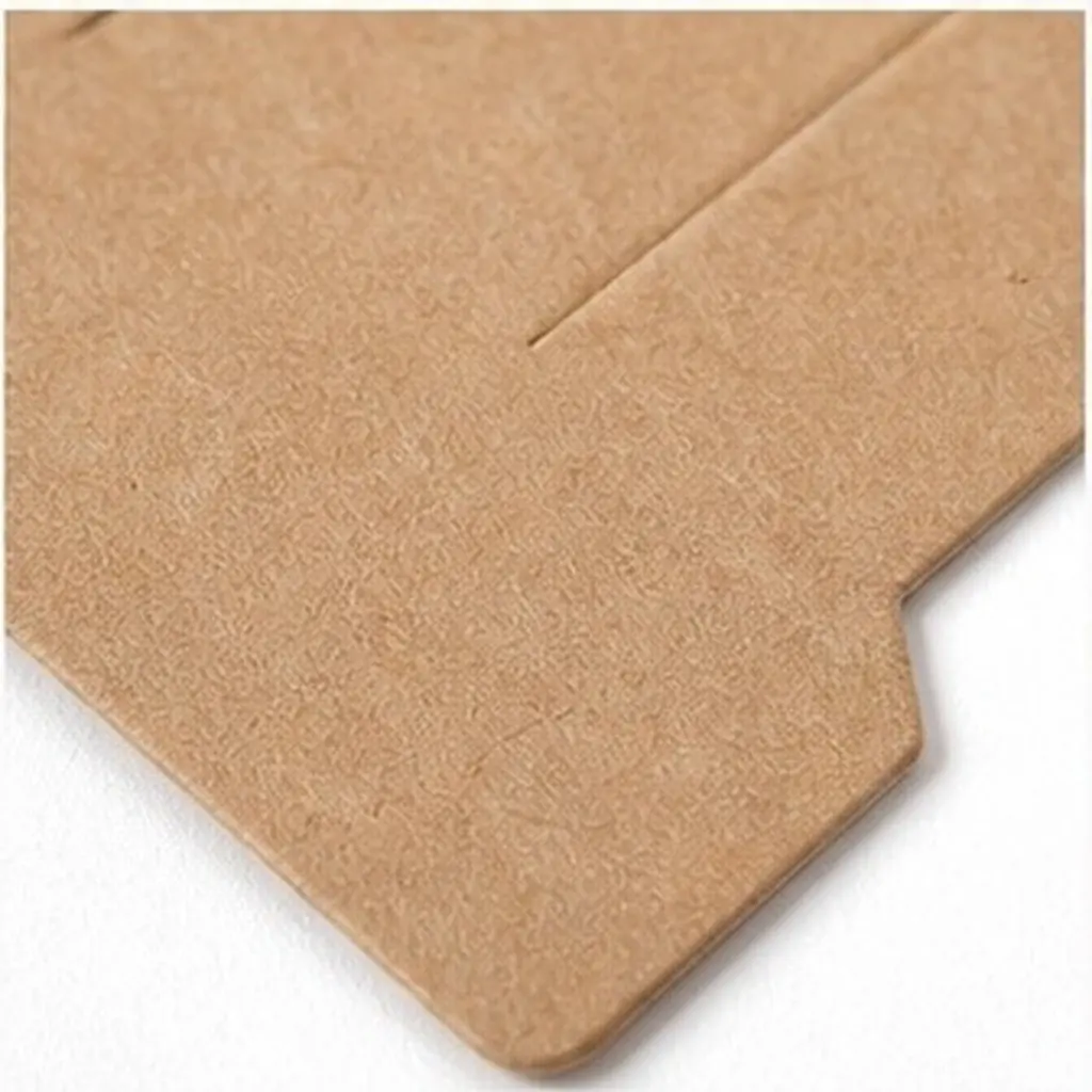 200Pcs Premium Kraft Paper Hair Bow Display Cards Blank DIY Write Draw Hair Clip Holder with Pre-Punched Holes for Salon Shop