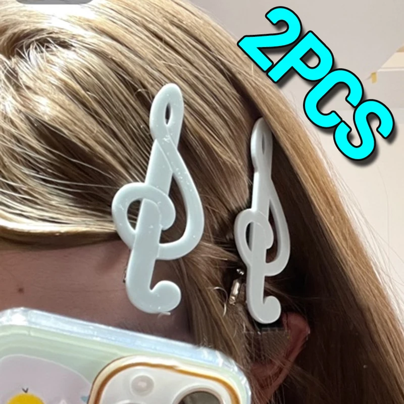

Y2k заколки для волос с музыкальным символом, аксессуары, винтажная милая заколка для волос, заколка для волос в виде утконоса, заколки, корейская мода, заколка для боковой челки