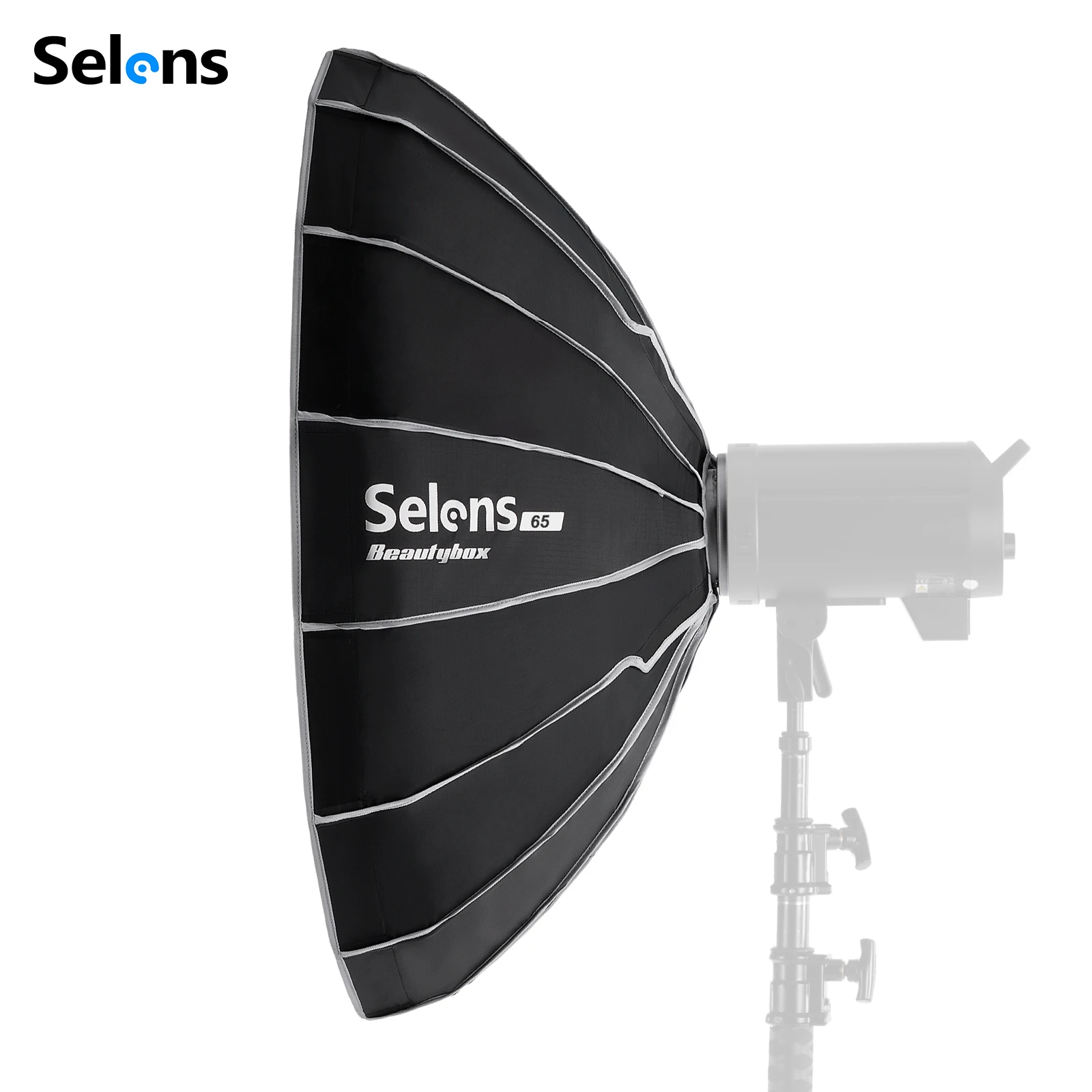 Selens 16 Ribs Beauty Dish Softbox 65/85/120cm Bowens Mount Parabolic Radar Softlight Reflector for Photo Studio COB LED Light