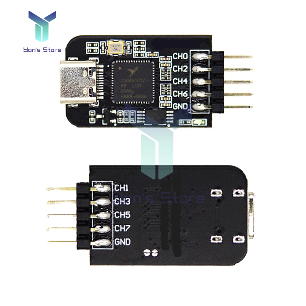 Mini Analisador Lógico de Interface tipo c Canais Ferramenta de Depuração Fpga Arm Mcu Amostragem 1624mhz Suporta Windows e Mac