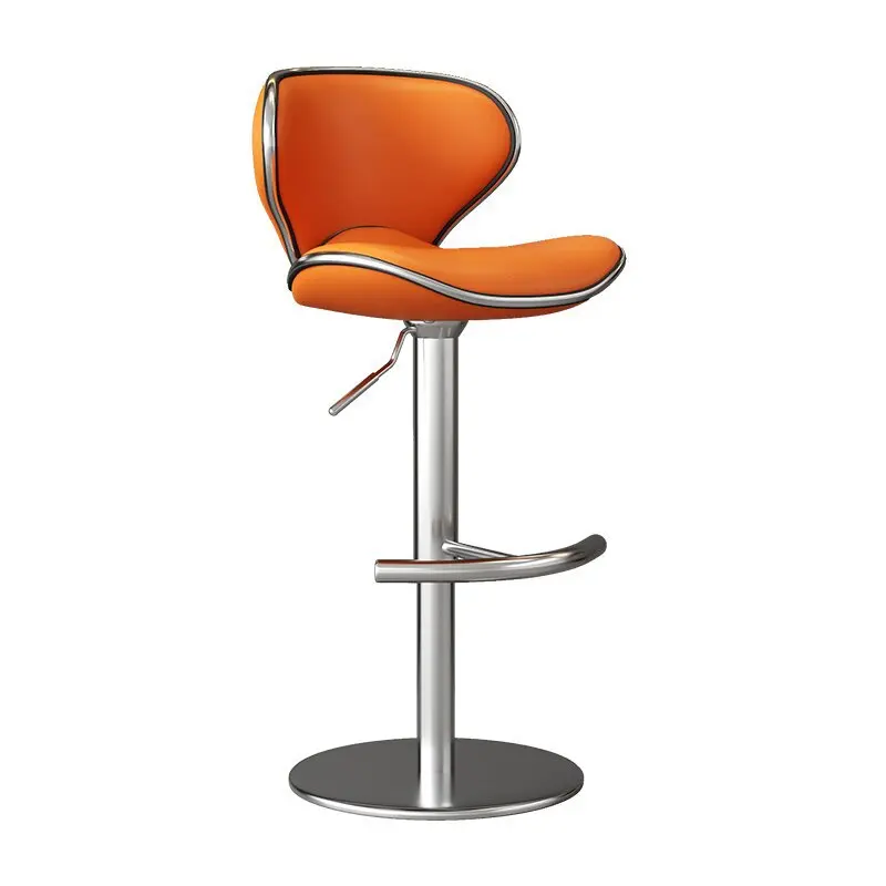 

Home office furniture, modern black adjustable height kitchen counter high dining chair, rotating bar stool